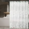 thumbnail image 4 of AuroraX Cute Stall Shower Curtains 48" x 72" Fabric Floral Bath Curtain Vintage White Mildew Resistant Abstract Neutral Bathtub Cortinas for Bathroom Decor, 4 of 8