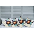 thumbnail image 6 of Ambesonne Indie Throw Pillow Cover 4 Pack, Gramophone Records Audio, 24", Blue Orange Black, 6 of 6