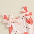 thumbnail image 6 of Okbabeha Valentine's Day Baby Girl Rompers Sleeveless Heart Print Jumpsuit Suspender Pants, 6 of 7