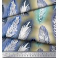 thumbnail image 3 of Soimoi Rayon Crepe Fabric Leaves & Feather Printed Fabric 1 Yard 46 Inch Wide, 3 of 3