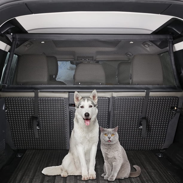 CHEYA Red de sujeción para mascotas, valla para perros, divisor de asiento trasero de coche, puerta de vehículo, área de carga, maletero de viaje, malla para Land Rover Defender 110 2020 2021 (estilo