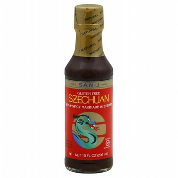 SAN J SAUCE SZECHUAN HT&SPCY GF-10 OZ -Pack of 6