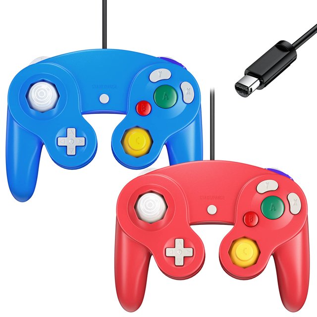 Gamecube Controller, XYCCA Wired Controller Gamepad Compatible with XYCCA XYCCA /GameCube - Enhanced (Blue & Red)