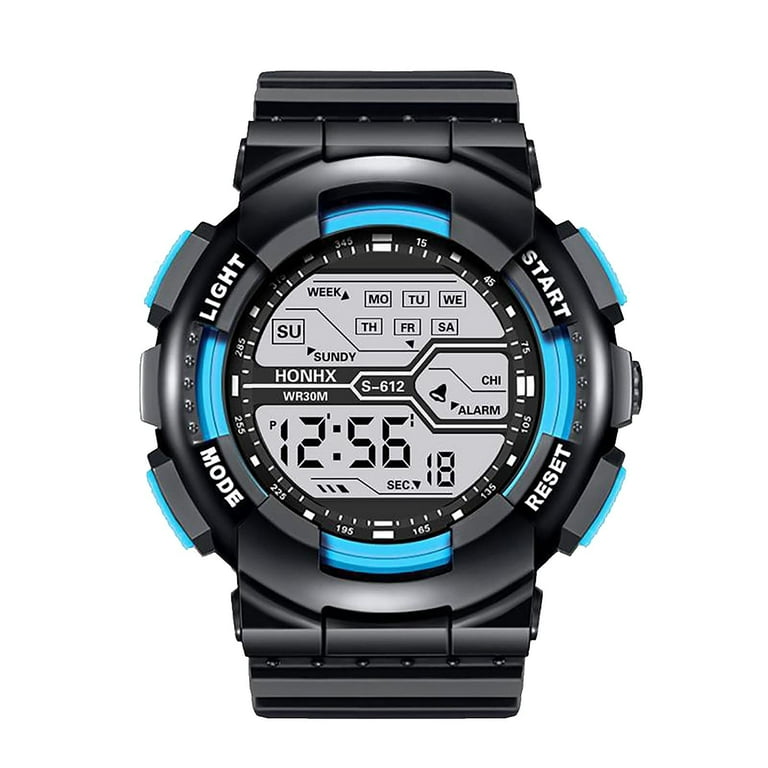 Best Gift QWANG H onhx Led Digital Watch A Variety Of Styles Of Cool Sports Electronic Watches with 4 Buttons Life Waterproof Watch Walmart