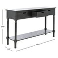 thumbnail image 5 of SAFAVIEH Landers 3-Drawer Rustic Black Wood Rectangle Console Table (47.3 in. W x 13 in. D x 29.5 in. H), 5 of 7