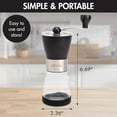 thumbnail image 4 of Primula Manual Adjustable Burr Coffee Grinder-Ceramic Mill & Brushed Stainless Steel Body-Whole Bean for French Press, Cold Brew, Espresso, Camping, 4 of 9