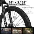 thumbnail image 4 of 26" Mountain Bike, 21 Speed Full Suspension MTB, Dual Disc Brakes, High Carbon Steel Frame, 85% Pre-Assembled, for Men & Women Adult, 4 of 8