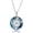 Pendant, Silver (White Gold Plated), Blue Crystal, Compass Design, variant on 2026 Graduation Gifts 925 Sterling Silver Compass Pendant Necklace High School College Graduation Jewelry Gifts for Women Daughter