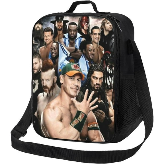 John Cena Reusable Lunch Box Wrestling Character Lunch Bag for Men Women Insulated Portable Lunch Tote With Adjustable Shoulder for Work Travel Sport Beach Picnic