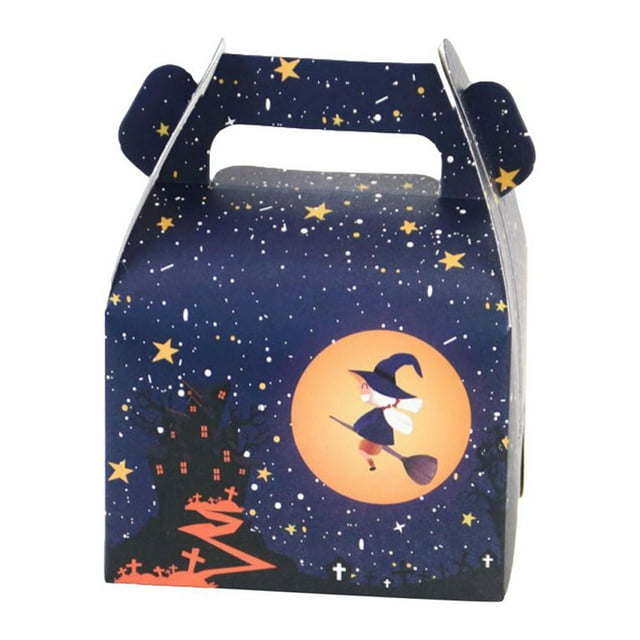 10 Pcs/Set Halloween Candy Box Creepy Pattern Trick Or Treat Festive Lightweight Horror Package Gift Paper Multi Patterns Cemetery Halloween Cookie Box for Halloween