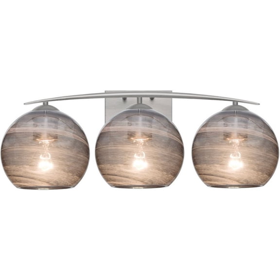Jilly 3 - Light Satin Nickel/Silver Contemporary Incandescent Steel