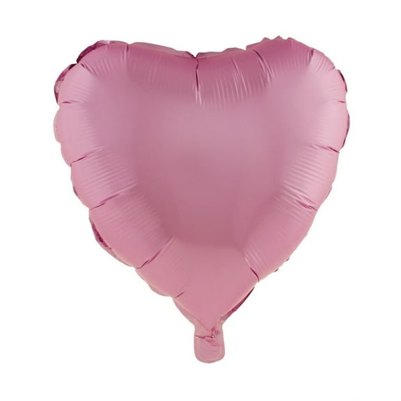 Balloon-Foil-Heart-18"x19"-Matte Pnk