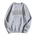 thumbnail image 5 of Ediodpoh Women's Letter Printed Round Neck Street Style Long Sleeve Pullover Sweatshirts for Women for Casual Wear Light Gray S, 5 of 5