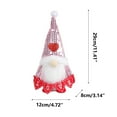 thumbnail image 2 of Valentine’s Day Sequin Faceless Gnome Doll - Cute Heart Hat Dwarf Standing Figurine, Romantic Home & Tabletop Decor, Soft Sequin Ornament, Perfect Love-Themed Holiday Gift, 4.72*3.14*11.41in, A, 2 of 6