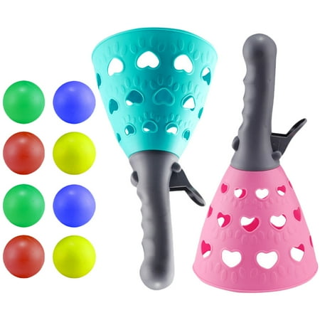

TOYMYTOY 1 Set Kids Launch Catch Ball Game Funny Catch Ball Game with Catch Launcher Baskets and Balls