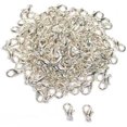 thumbnail image 1 of 100 Silver Plated Jewelry Lobster Clasps Findings 10x6mm, 1 of 3