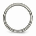 thumbnail image 2 of Grey Titanium Ring Band Wedding Grooved 8mm Brushed and Polished, 2 of 6