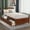 Plywood, variant on Veryke Wood Platform Storage Bed Frame with Two Drawers and Headboard - Twin Size - Espresso