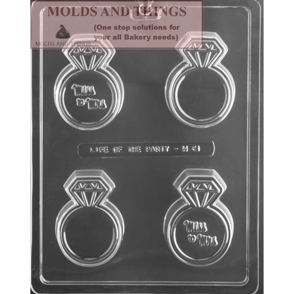 Anillo De Bodas Molde De Caramelo De Chocolate Compromiso/Anillo De Bodas Molde De Caramelo Novia Y Novio Molde De Caramelo De Chocolate Instrucciones De Moldeo Con Derechos De Autor
