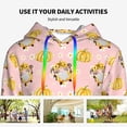 thumbnail image 4 of Lsque Watercolor Gnomes Pattern Casual Women's Hoodie,Hooded Sweatshirt with Kangaroo Pocket,Pullover Hoodie with Eye-catching Drawstrings-X-Large, 4 of 7