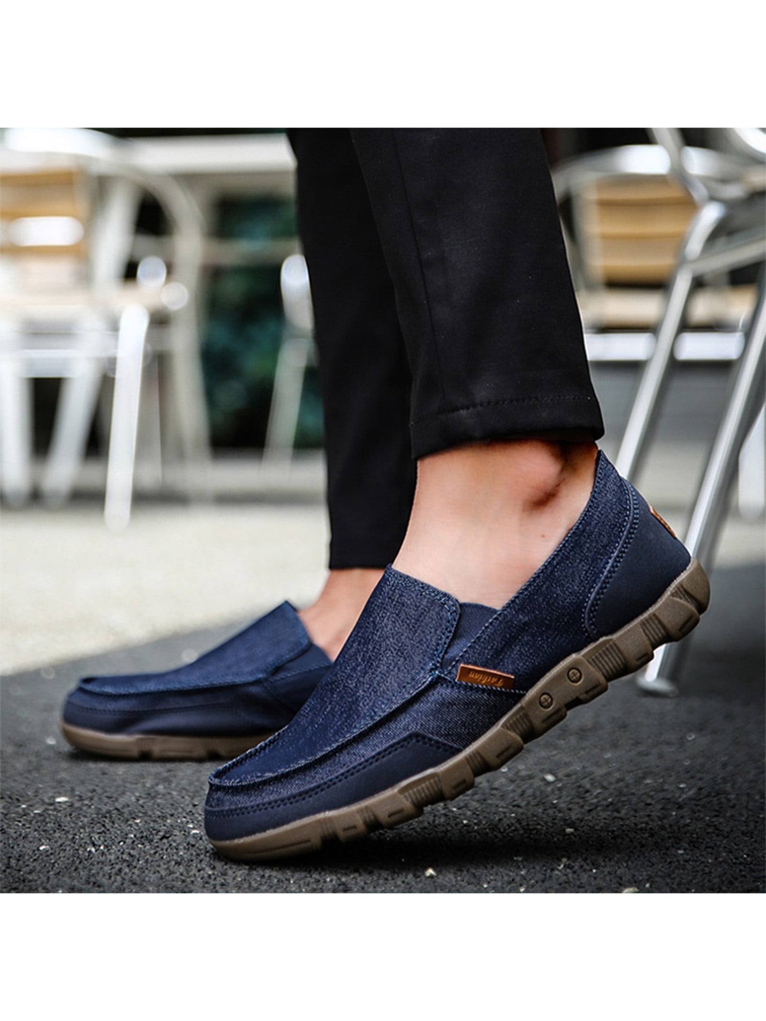 New Fashion Men's Casual Breathable Loafers Canvas Driving Flats Shoes 