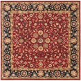 thumbnail image 1 of Safavieh Heritage 8' Square Hand Tufted Wool Rug in Red and Navy, 1 of 3