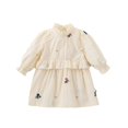 thumbnail image 1 of Ropa de primavera de estilo Retro para chico, vestido de princesa de manga larga con bordado de flores y cuello con volantes, vestido para bebé de 0 a 6 años, 1 of 6