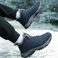 thumbnail image 2 of Warm Waterproof Snow Boots Plush Lined Hiking Shoes Casual Sneakers For Mens, 2 of 10