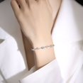 thumbnail image 3 of Pulsera de corazón de océano S925 para mujer, plata de ley Austria Q Lee, diseño de corazón de cristal, estilo de moda, handicle de amor JM, 3 of 5