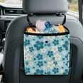 thumbnail image 5 of Xixirimido White Blue Cherry Blososm Car Trash Can Hanging Trash Bin Leak-Proof Collapsible Car Garbage Bag, 2 Gal Large Capacity Multipurpose Storage Container, 5 of 8