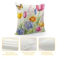 thumbnail image 4 of HENGT  Spring Floral Pillow Cover,Tulips Lavender Flower Butterfly Throw Pillows Case Farmhouse Decorative Square Cushion Covers for Indoor Outdoor Couch Bed, 4 of 5