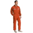 thumbnail image 5 of iixpin Mens Hooded Long Sleeve Coveralls Reflective Strips  Safety Work Overalls Boiler Suit Orange L, 5 of 7