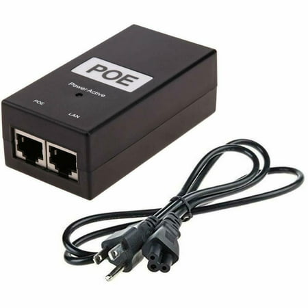 48V 24W PoE Injector Power Over Ethernet Adapter 802.3af IP Cameras, VOIP