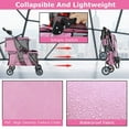 thumbnail image 3 of BestPet Dog Stroller Pet Carriers Bag Jogger Stroller for Medium Dogs Cats, Pink, 4 Wheels, 3 of 8