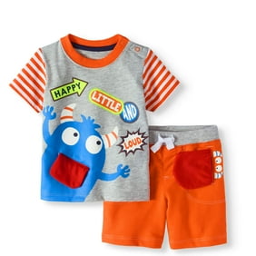Baby Paris Baby Boys Monster Smash 3 Piece Layette Set Walmart Com