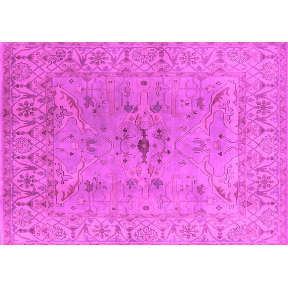 Ahgly Company Indoor Rectangle Oriental Pink Traditional Area Rugs, 3' x 5'