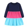thumbnail image 2 of Antinious Girls Princess Dress Girls Frock Dress Long Sleeve Crew Neck Loose Casual Dress,Toddler Girls Outer Dress,Kids Party Dress,Dark Blue,100, 2 of 5