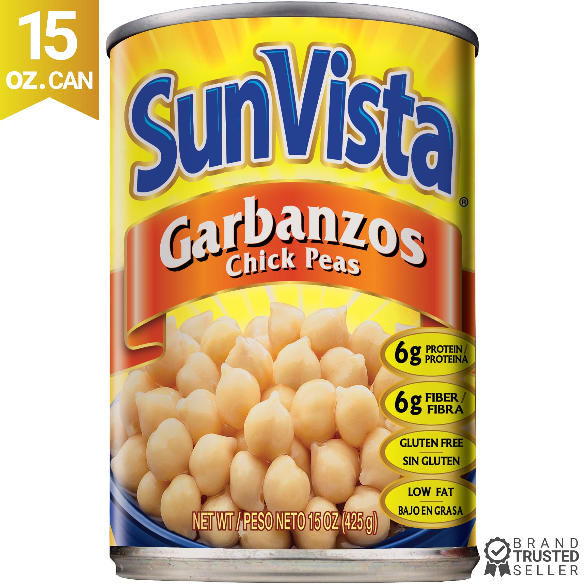 SunVista Garbanzo Beans Chick Peas 15 Oz. Can