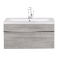 thumbnail image 3 of Cutler Kitchen and Bath Trough 30" Cultured Marble/Wood Bathroom Vanity in Gray, 3 of 6