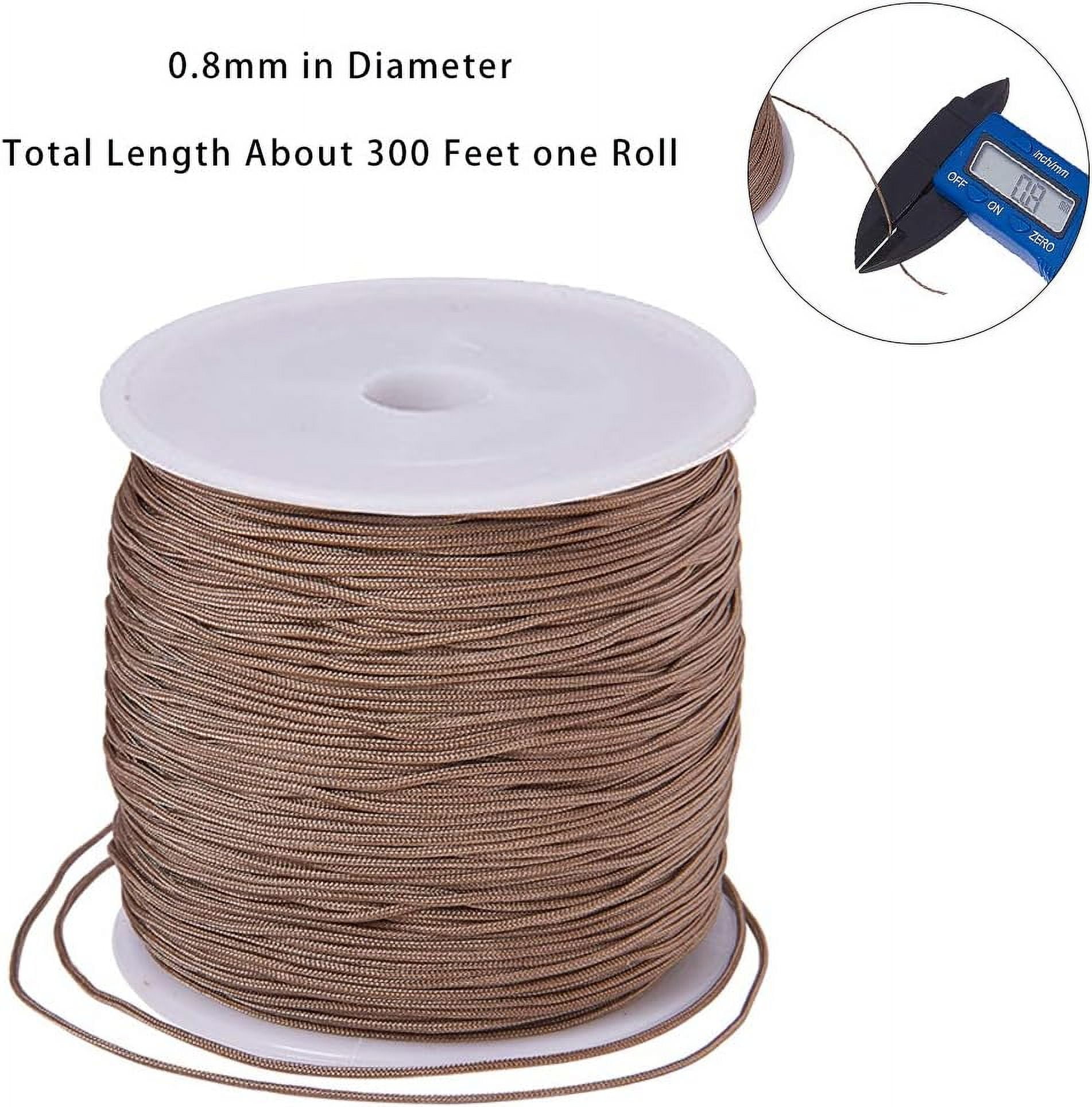 1bag 6 colors 0.8mm Nylon Beading String Chinese Knotting Cord Thread for Jewelry Making and Macrame Supplies 6 x 100 Yards