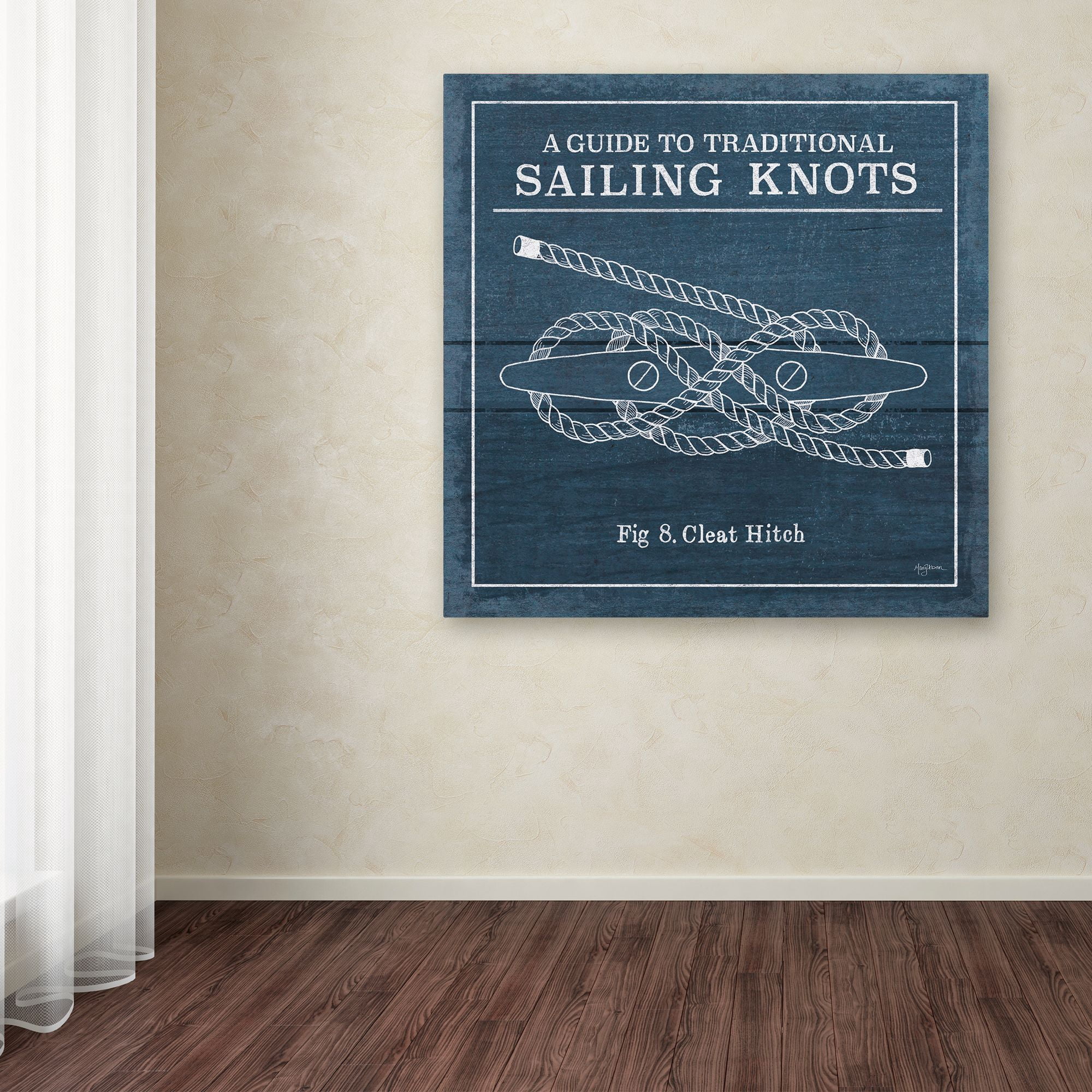 Trademark Fine Art 'Vintage Sailing Knots VII' Canvas Art by Mary Urban