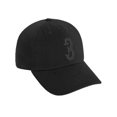 thumbnail image 2 of Daxton 3D Vintage Custom Number Low Profile Adjustable Baseball Dad Hat Cap, Mono Black Black, 3, 2 of 3