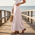 thumbnail image 5 of Lmueinov Womens Flowy Maxi Skirts Cotton Linen High Waisted A Line Long Skirts for Women 2026 Fall Winter Trendy Beach Vacation Skirts, 5 of 6