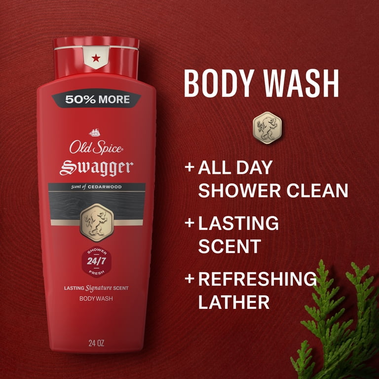 Old Spice Men's Body Wash Swagger Cedarwood Scent 24 fl oz All Day