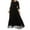 Black, variant on Njagoc3 Womens Long Sleeve V - Neck Lace Maxi Dress, Elegant Formal Gown, Wedding & Banquet Wear