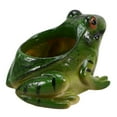 thumbnail image 4 of Worgeous Ceramic Frog Frogs Shape Flower Pot Green 1Set, 4 of 8