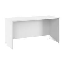 Hampton Heights 60W x 24D Credenza Desk in White - Engineered Wood