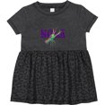 thumbnail image 3 of Inktastic Nola Mardi Gras Crayfish in Purple Girls Baby Dress, 3 of 5