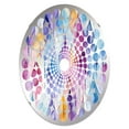 thumbnail image 2 of Designart "Ikat Watercolor Dreams I" Abstract Radial Dot Round Wall Mirror - Oval Printed Decorative Mirror - Multiple Color Options, 2 of 5