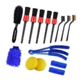 thumbnail image 2 of Juego de cepillos para detalles de coches, Kit de limpieza de coche, accesorio práctico multifuncional 15 piezas Estilo A, 2 of 8
